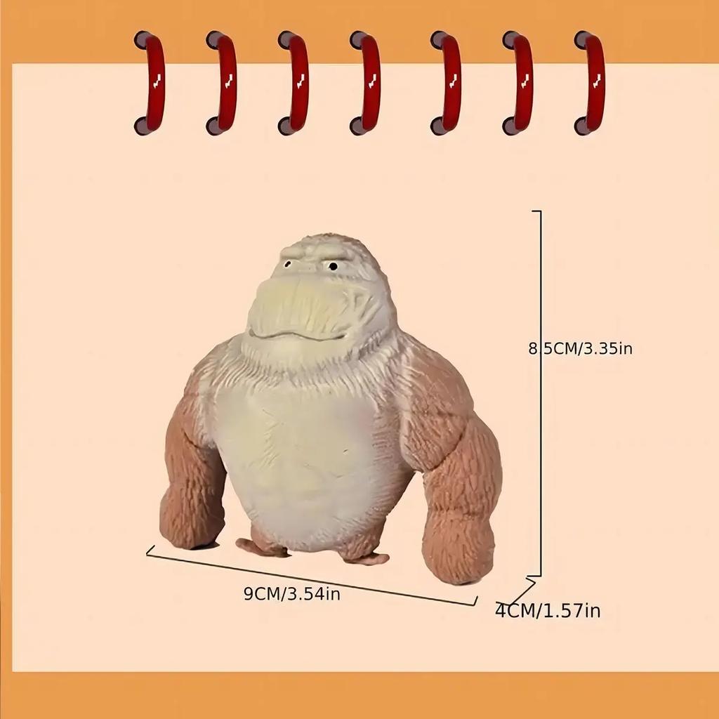 Stress Relief Squeeze Monkey Toy, Soft Squishy Gorilla Model for Kids & Adults, Premium Material
