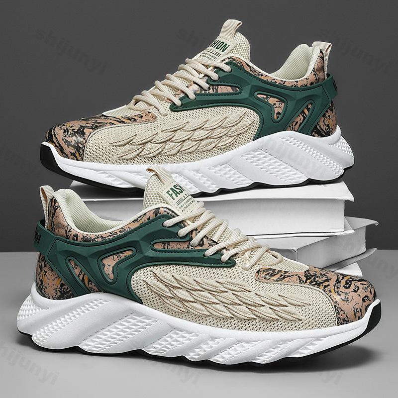 2026 Summer New Men's Fashi Trend Casual Sports Shoes Mesh Breathable Comfortable Thick Soled Shoes Low Top Platform sneakers