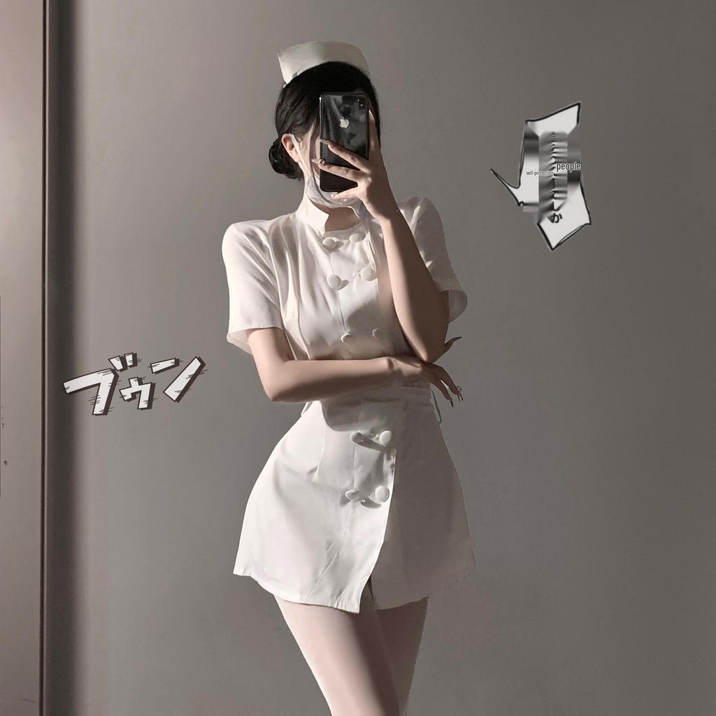 Sexy Nurse Cosplay Lingerie Set: Pure Desire, Hot Maid, Nightclub Sleepwear
