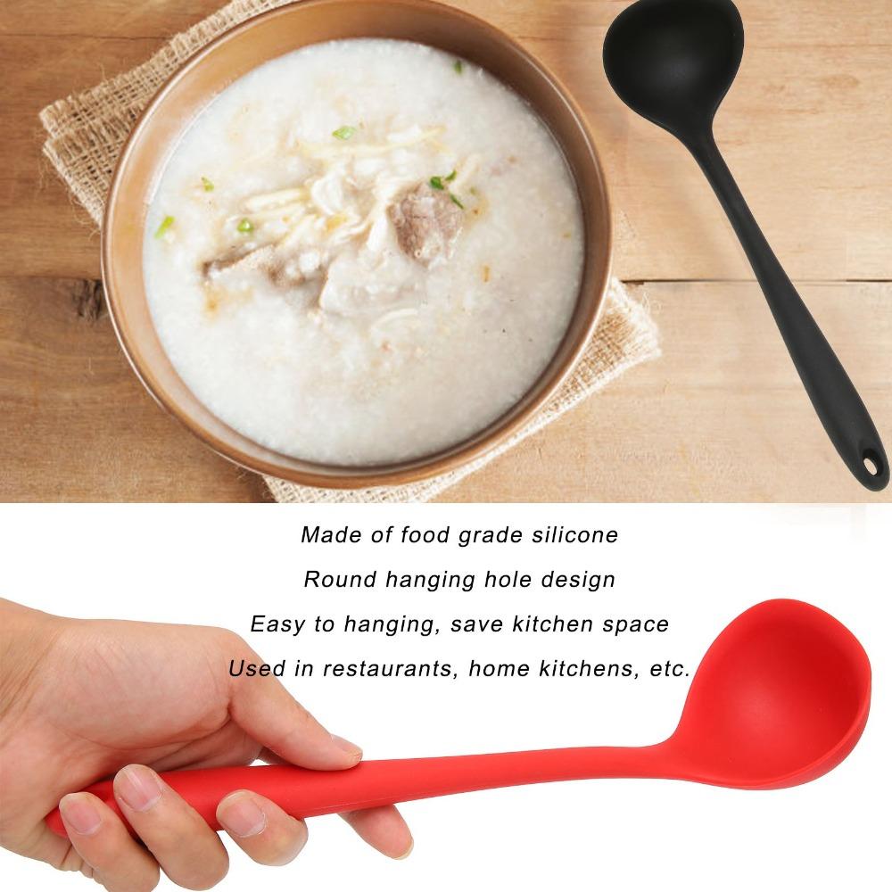 2pcs High Temperature Resistant Cooking Ladle Arc Smooth Sauce Scoop Kitchen Utensil Kitchen