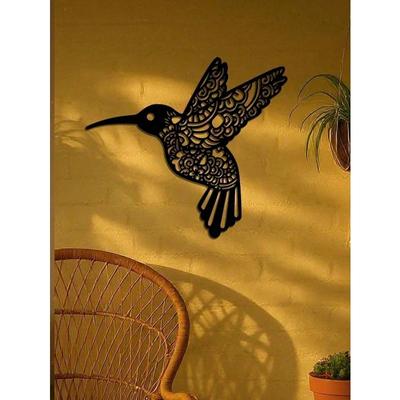 Vintage Hummingbird Metal Wall Art Rustic Outdoor Indoor Decor Nature Inspired Gift