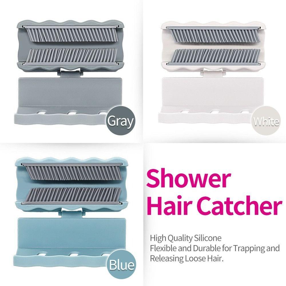 with Soap Holder Bathroom Hair Catcher Soft Brush Bathtub Hair Stopper  For Home