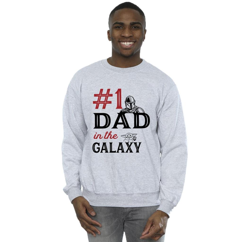 STAR WARS Mens Mandalorian Number One Dad Sweatshirt