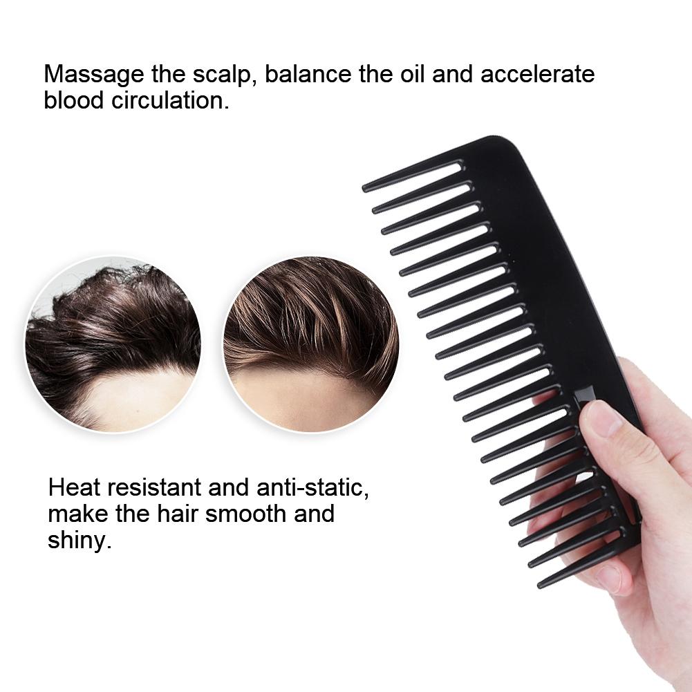 Colorful Large Wide Tooth Hair Styling Comb Anti Static Hairdressing Comb Hairstyle Tool Black