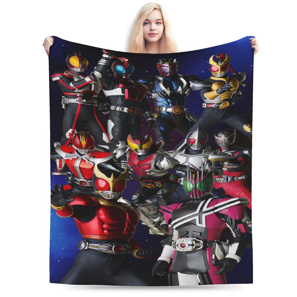 Kamen Rider Blanket Warm Novelty Plush Throw Blanket For Child Outdoor Flannel Bedspread Bed Cover