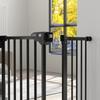 Adjustable Safety Gate W/ One Extensions, Four Adjustable Screws, Black