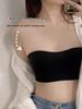 Nahtloses trägerloses Bandeau mit rutschfestem Geleistreifen für Damen, Schönes Rückendesign, Ideal für kleine Brüste