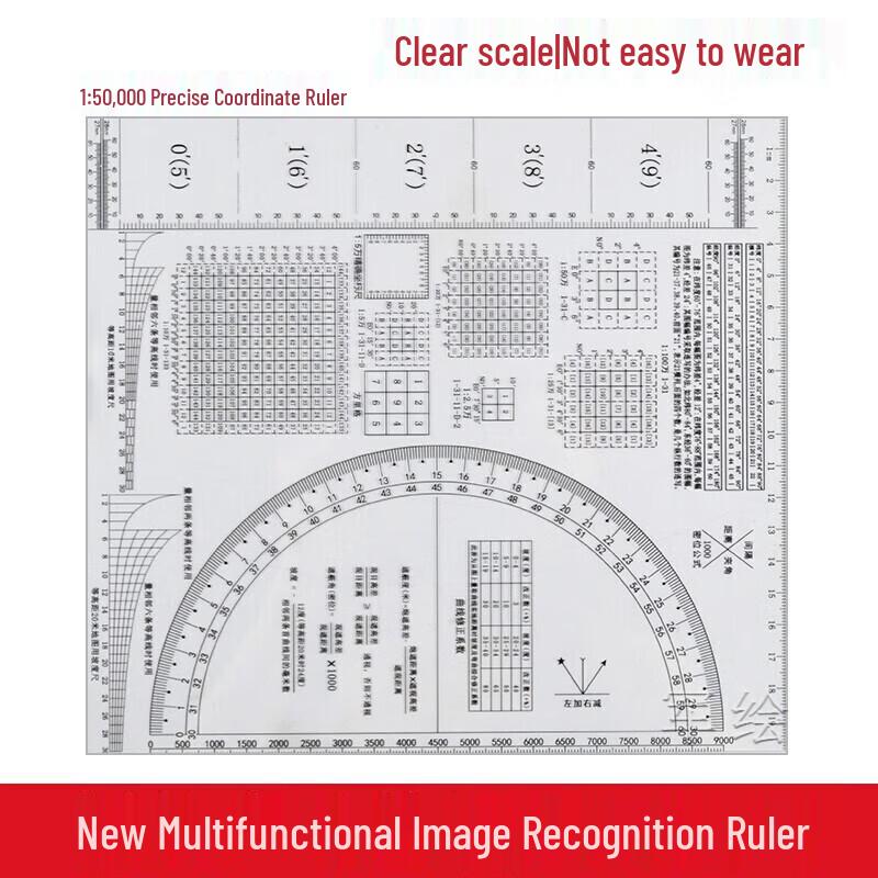 Versatile Diagrammatic & Coordinate Ruler One Size