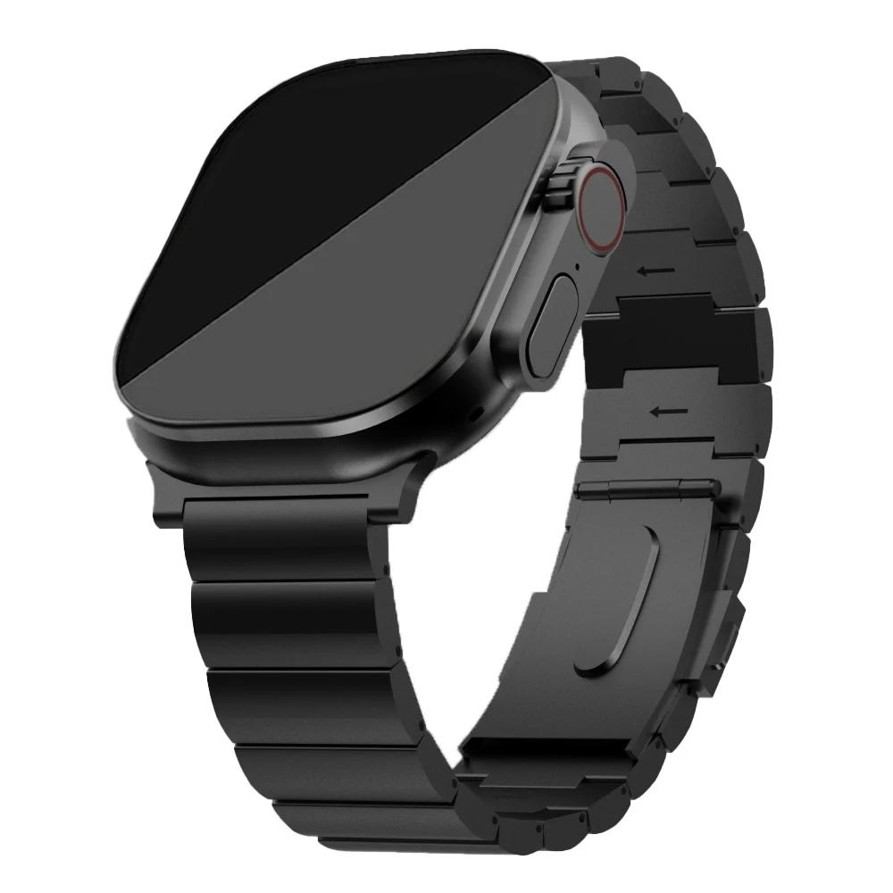 Cinturino da Uomo in Titanio per Apple Watch Ultra 3 2 49mm Serie 11 10 46mm 9 8 7 45mm Braccialetto in Metallo Business per iWatch 6 SE 44mm