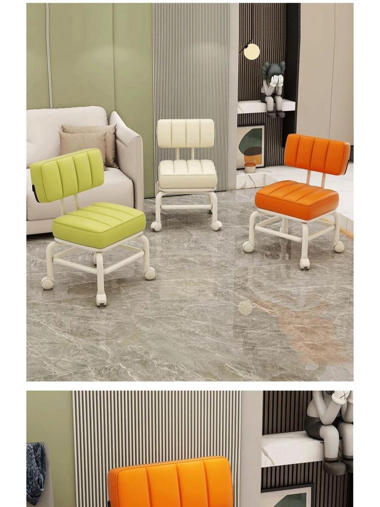 Universal Low Wheel Stool for Home with Thickened Material and Casters