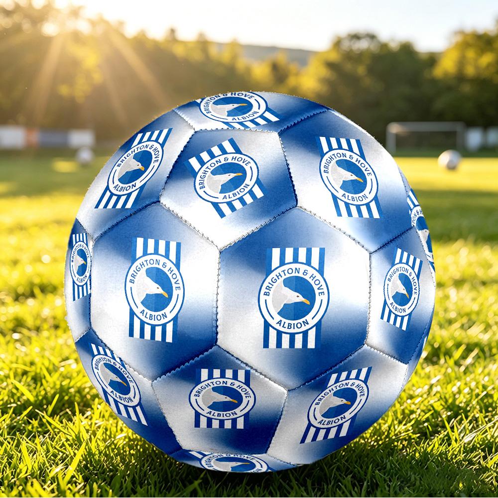 Brighton & Hove Albion FootballPrinted Size 5 Soccer Blbion Football, Anti Slip Adult Match Football Souvenir for Football Fans