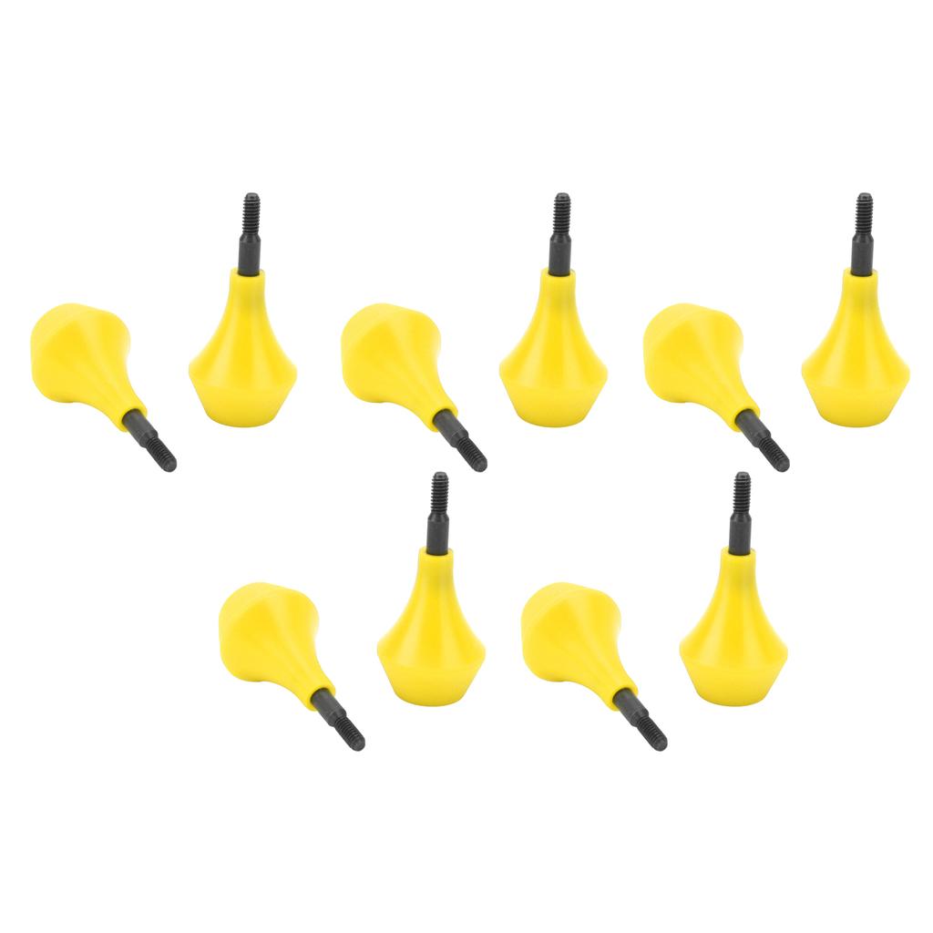 10PCS Archery Arrow Head Safety Arrow Tips Screw in Nylon Archery Accessory for Hunting Game Practice Kids Adults Yellow