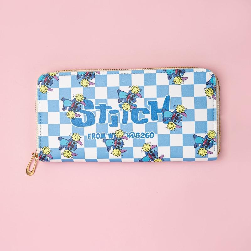 Cartoon Stitch Long Zipper Wallet Stitch Clutch Wallet Wallet Print To Make