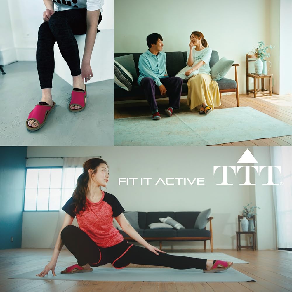 Fit It ACTIVE TTT Cm Slippers, Black, 25.5