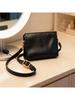 YSL-Retro Minimalist Handmade DIY Black Square Bag (Embossed Logo), Light Luxury Textured Single Shoulder/Crossbody Bag