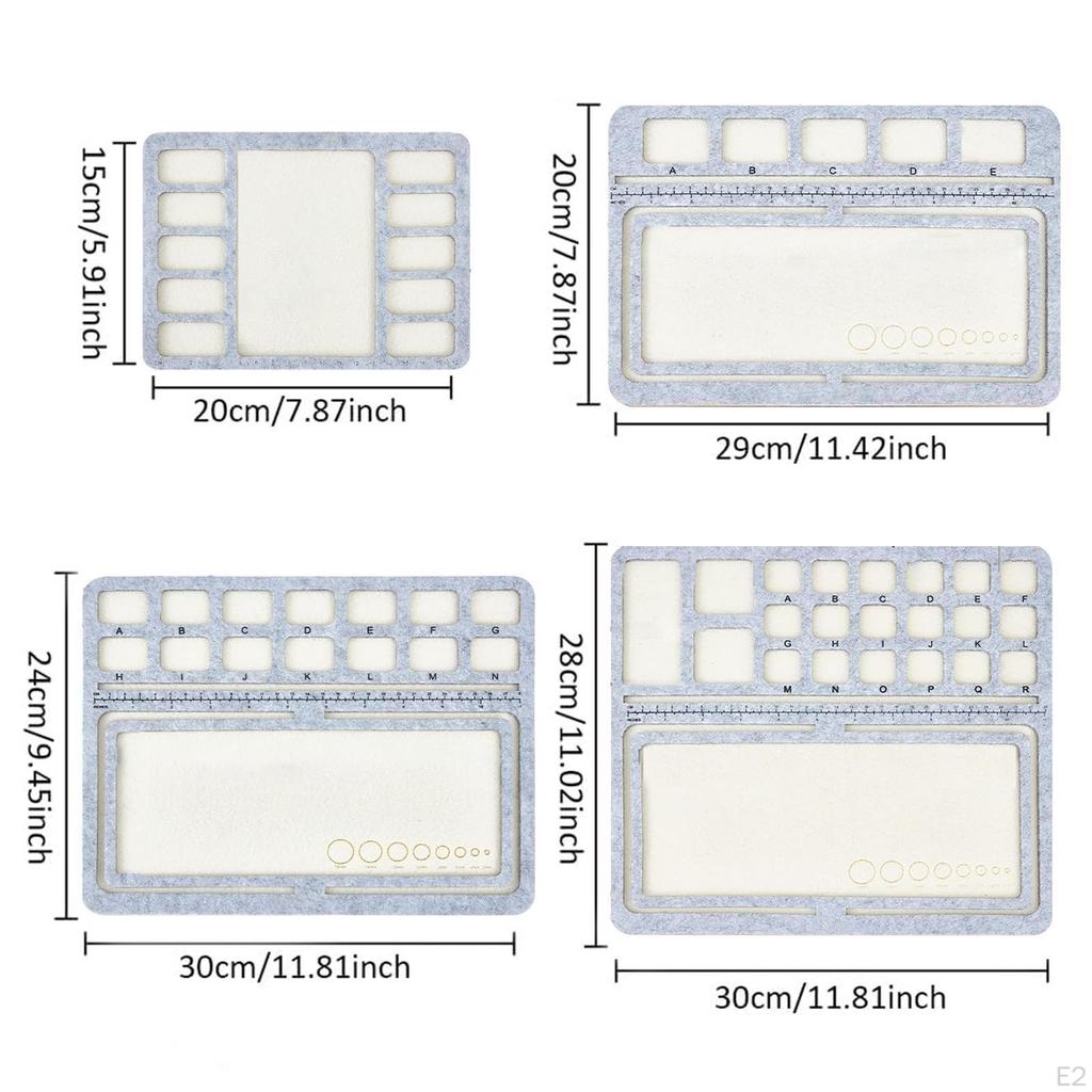 Bead Mats Design Boards Pads with Compartments Felt Beading for Supplies,
