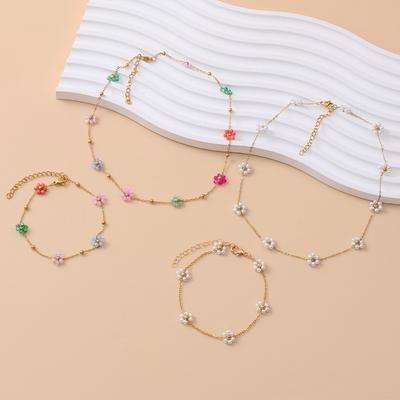 Buntes Blumenarmband - Stilvolles, Hochwertiges, Luxuriöses und Vielseitiges Accessoire für Mädchen