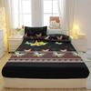 1 Simple Modern Butterfly Printed Matte Fitted Sheet, Bedroom Printed Bed Cover, Bedding (Excluding Pillowcases)