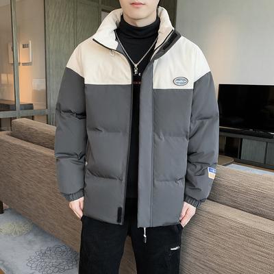 Winter Warm Hooded Fake Two-piece Cotton Clothes Thickened Japanese Teenagers Handsome Casual Jacket