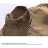 Unisex Retro PU Leather Stand-Collar Baseball Pilot Jacket - Autumn/Winter Trendy, Versatile & Loose Fit Outerwear.