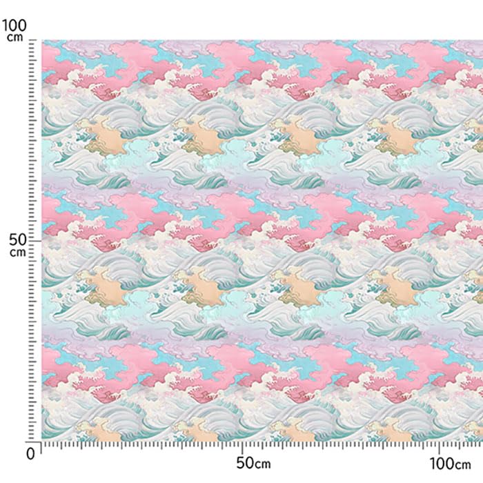 Motif Sea of White Japanese Marble Stylish Japan Pattern Cotton Made in 23C Blue x Fabric 110cm x nora. KM1041-C Pattern Clouds, Clouds, Waves,