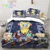 T-Toca Box Life World Cartoon Bedding Set Single Twin Full Queen King Size Bed Set Adult Kid Bedroom Bedding Gift