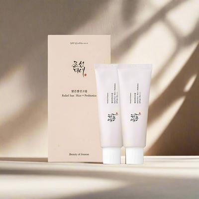 Erleichterung Sonne: Reis + Probiotika (SPF50+ PA++++) Doppelpackung 50 ml * 2 Stück