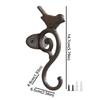 Rust Proof Coating Cast Iron Wall Hook Wall Mounted Coat Hook  Indoor Outdoor Decor
