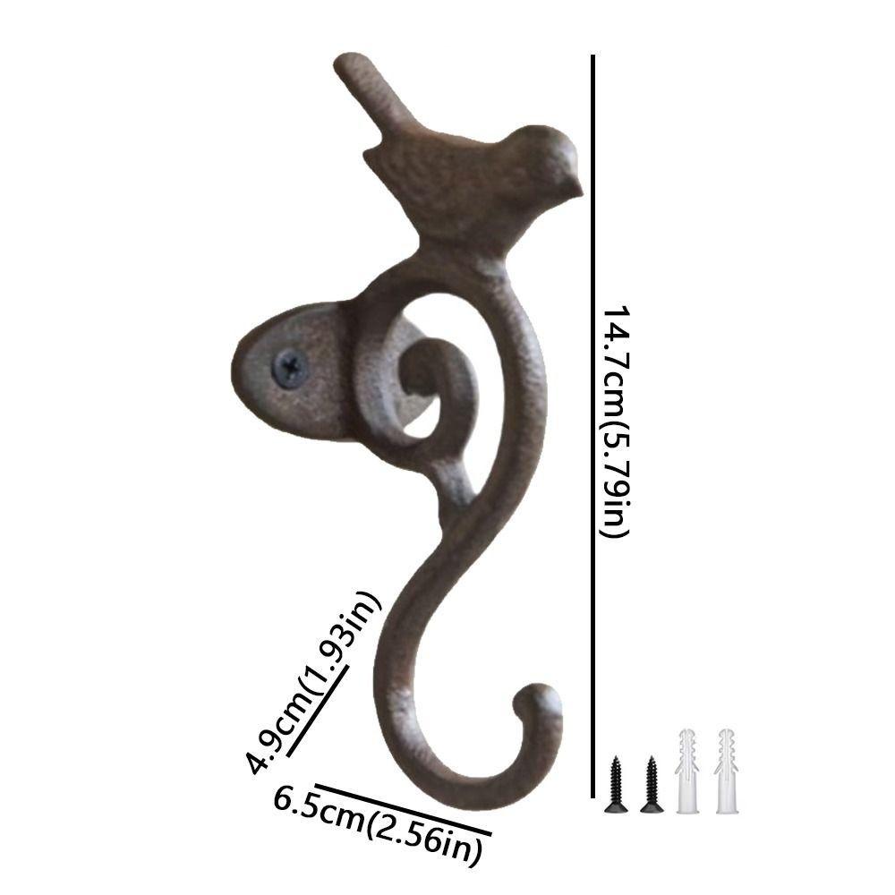Rust Proof Coating Cast Iron Wall Hook Wall Mounted Coat Hook  Indoor Outdoor Decor