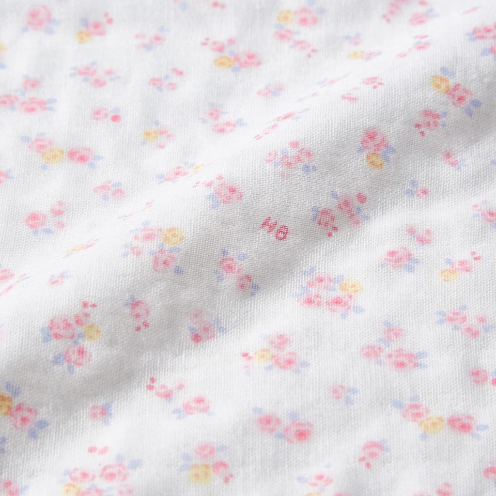 MIKI HOUSE HOT BISCUITS Gauze Towel Baby Clothes for Boys and White and One Size Fits Set, Newborns, Girls, Pink, All, 76-8038-493