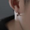 Punk Silver Plate Party Street Wear Ear Buckle Men Accessories Men Hoop Earrings Korean Earrings