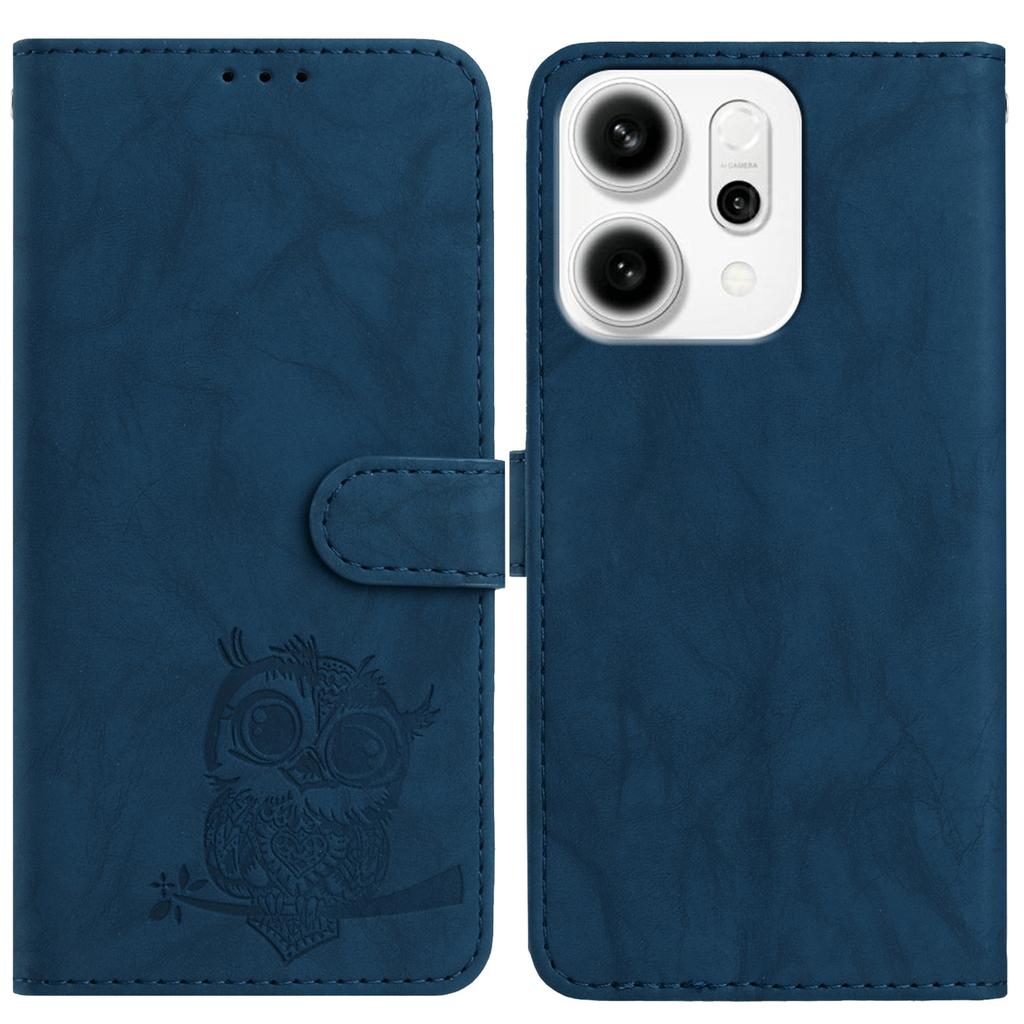 8-Color Owl Embossed Pattern Flip Card Design Wallet Case for Infinix Smart 8/itel A70/Tecno Spark 20,Pop 7,Pop 8,Pova 5,Pova Neo 2,Spark Go 2023...