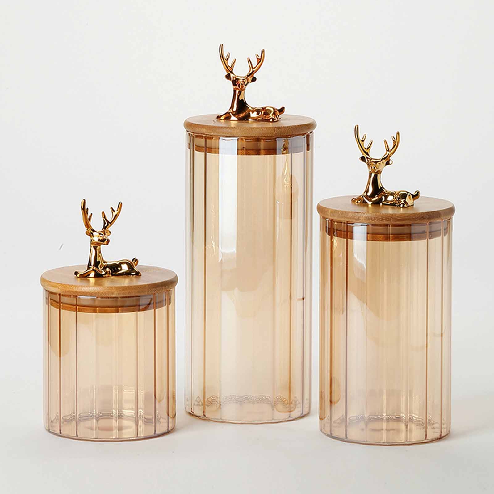 

Стеклянные банки для хранения с полосатым дизайном, Контейнеры для организации дома, Прозрачные канистры для кухонной кладовой и столешницы S