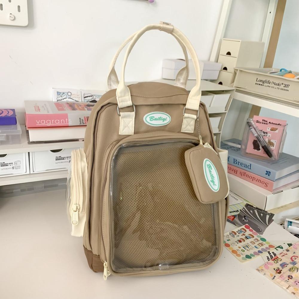 

Сумка на блискавці Прозора кишеня з гаманцем для монет Модні рюкзаки Смішний Простий Ітабаг Для вулиці хакі