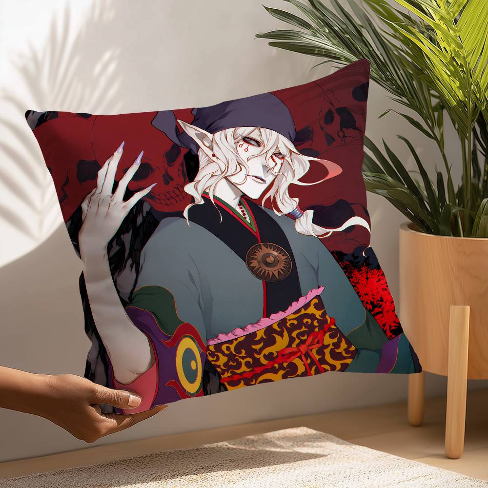 

Anime M-Mononoke Pillow Case Sofa Decorative Home Double-sided Printing Short Plush Cushion Pillow Cover Holiday Gift 12x12Inch