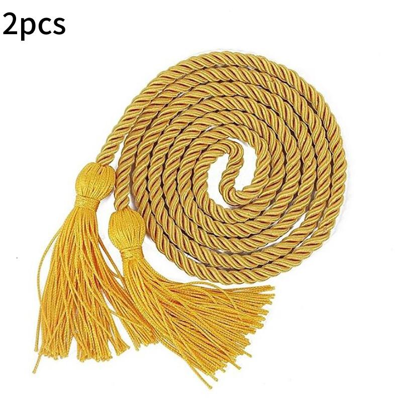 1/2pcs Graduation Honor Cords Craft Braided Tassels Drawstring Rope Polyester Yarn Honor Cord Graduation Students Bachelor Gown