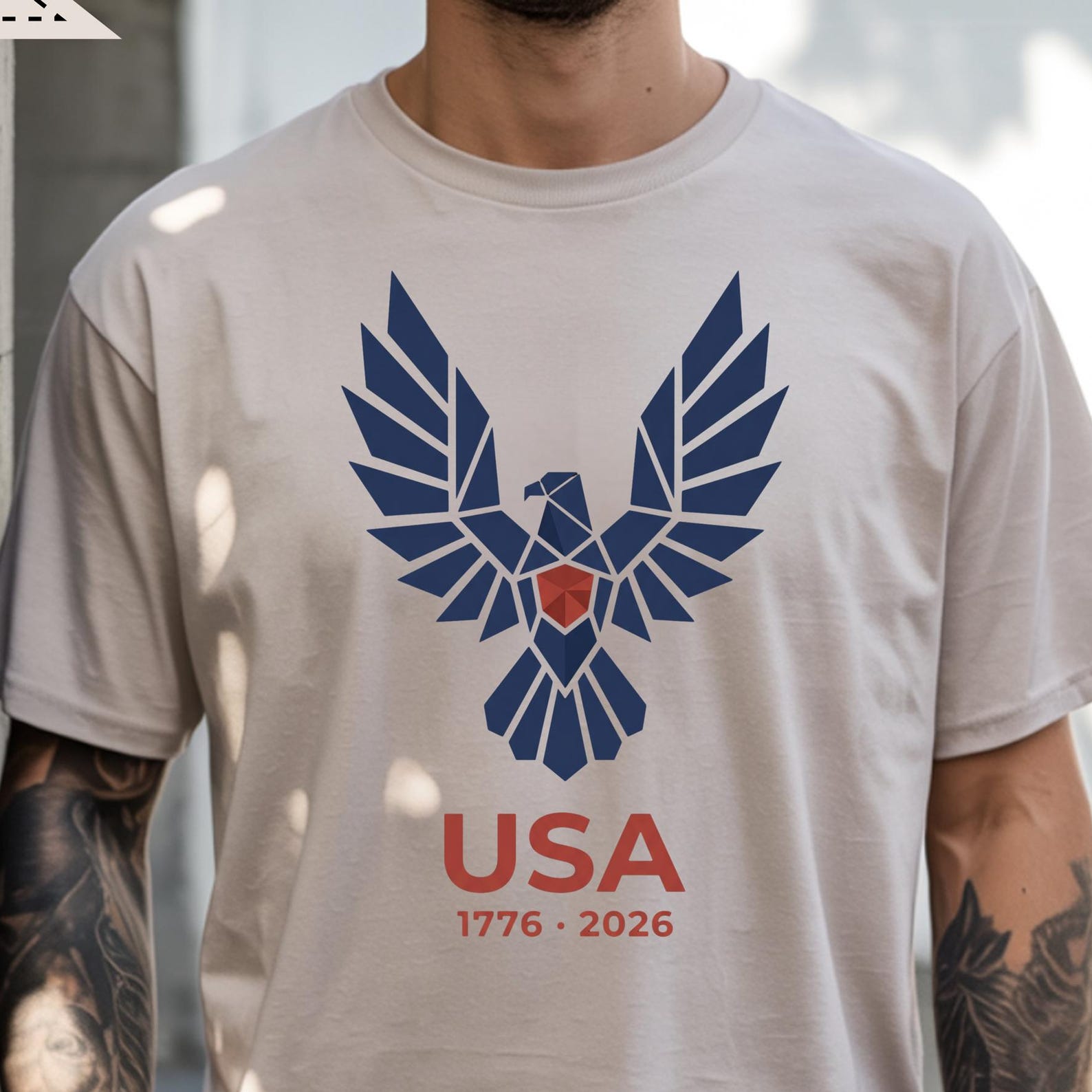 Comfort Colors® Unisex Patriotic Eagle Graphic Tee, USA 1776 Eagle Shirt, 4th of July Independence Apparel L