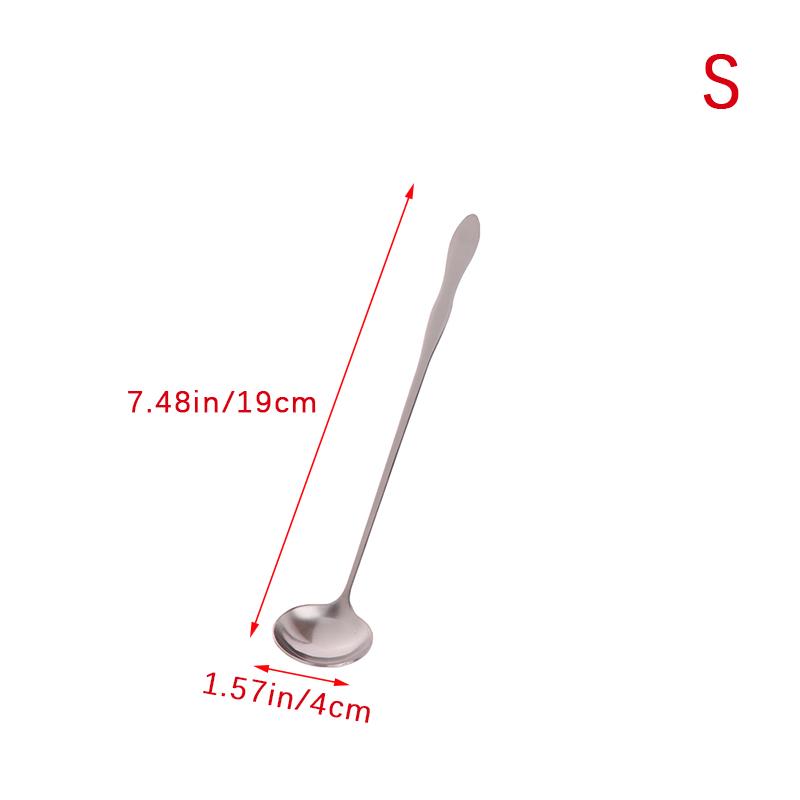 1 kus Nerezová ocel Lžíce na míchání s dlouhou rukojetí Lžíce na zmrzlinu Dezertní lžíce Nádobí