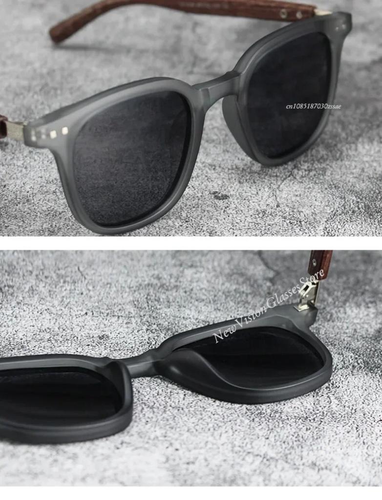 Trendy Wood Grain Sunglasses for Women Men Square Frame UV Protection Cycling Outdoor Street Fashion