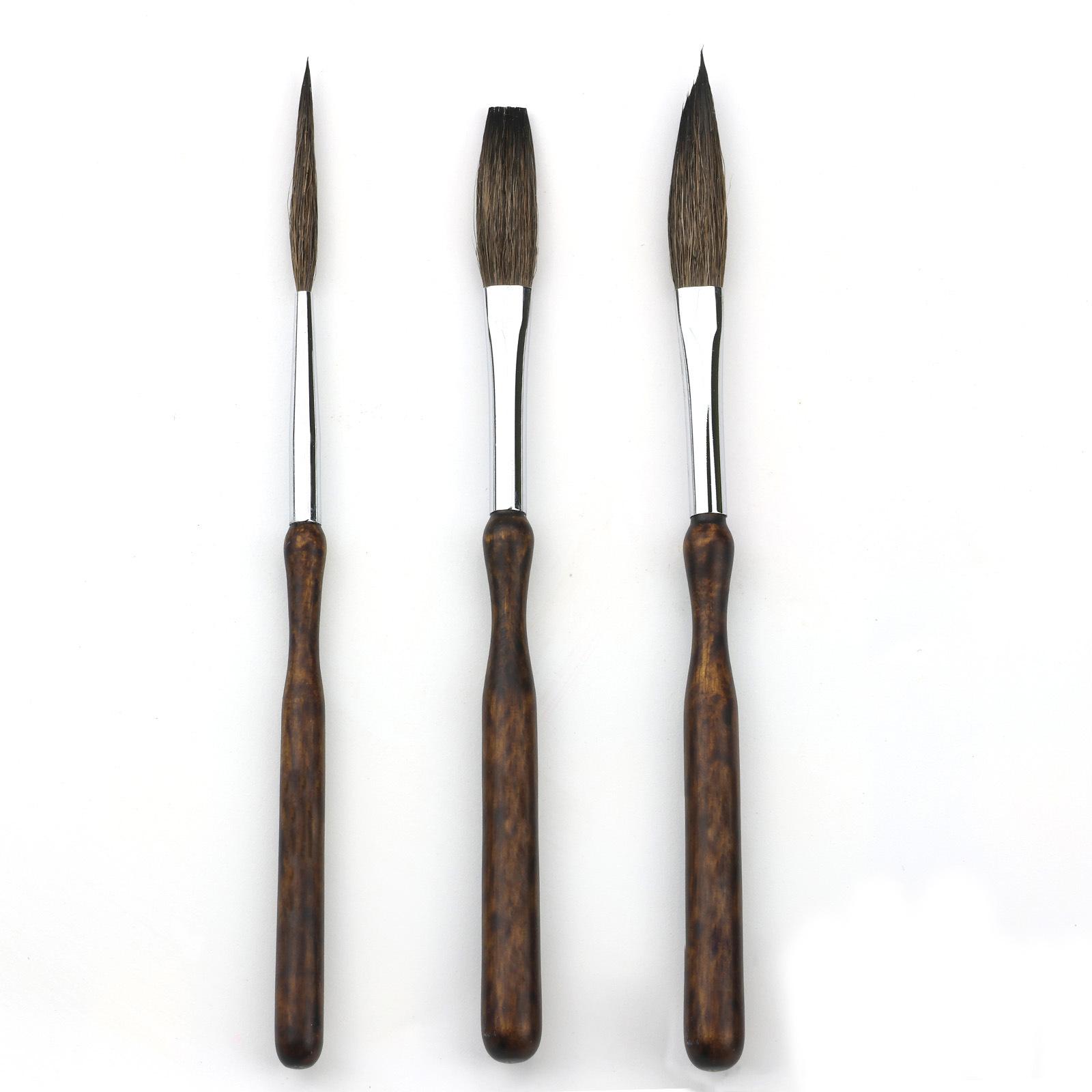 

Wooden Handle Multi-Function Drawing Pen Set Portable Sketch Tool for Acrylic Watercolor Oil Painting Makeup Artist Supplies