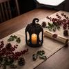 Indoor Outdoor Decoration Hollow Wind Lamp Candlestick Holder, 3D Printed PETG with Exquisite Elegant Carved Relief Pattern Lantern, Creative Romantic