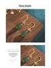 Chinese Classic Style Gold-Plated Teardrop Chalcedony Qipao Hanfu Earrings - Ideal Gift for Women or Mom's Birthday