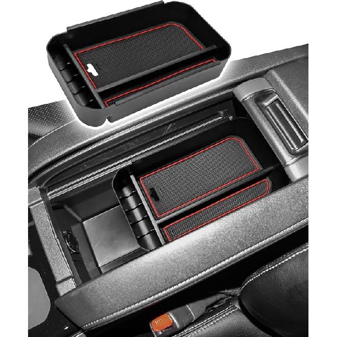 CDEFG for Toyota Highlander 2024 2023 2022 2021 Accessories Center Console Organizer Tray Storage Box Insert Tray Organizer for Highlander (Black)