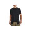 Under Armour Solid Color Breathable Training Short Sleeve T-Shirt Men Tops Black 1370405-001