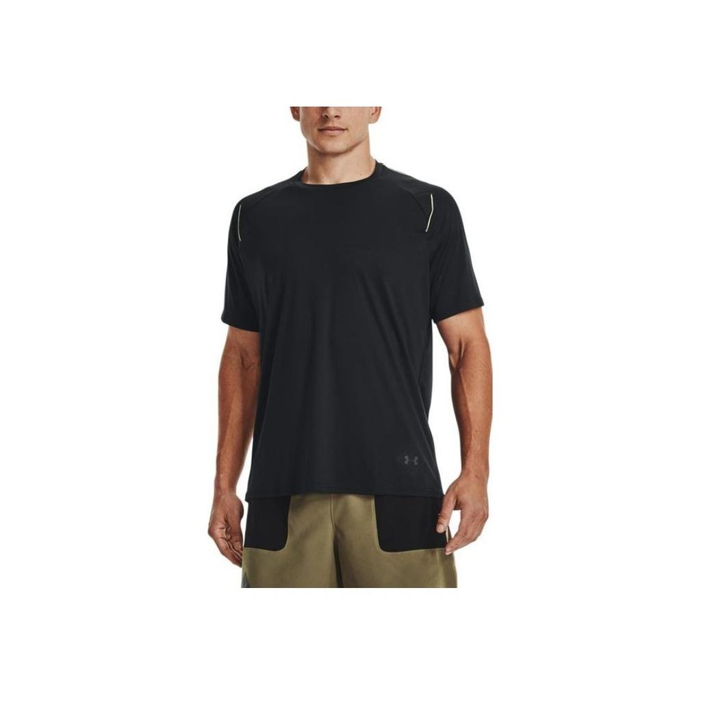 Under Armour Solid Color Breathable Training Short Sleeve T-Shirt Men Tops Black 1370405-001
