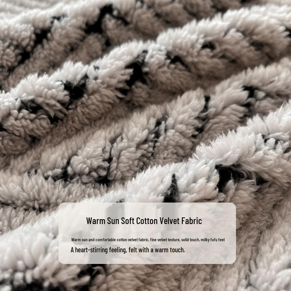Thick Warm Jacquard Mattress Protector - Solid Color, Full-Coverage for Autumn/Winter