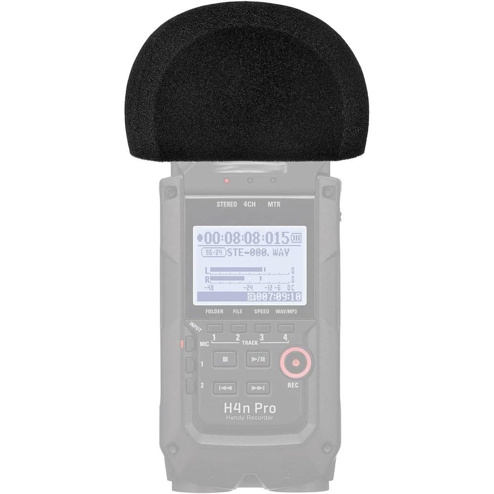 V-MOTA Microphone Wind Screen Foam Cover for Zoom H4N PRO 2 Pcs Wind Noise Reduction Black