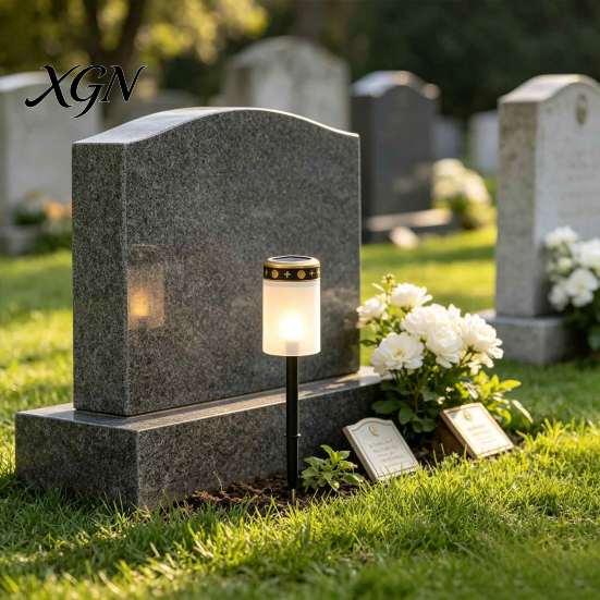 Memorial Remembrance Light Solar Powered for Cemetery Graves, IPX4 Waterproof Lamp with Graves Lights Stake, Decoration Outdoor Garden Lawn