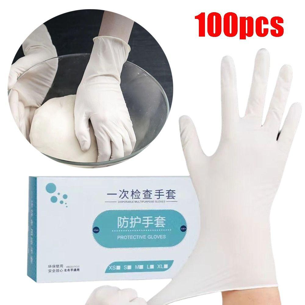100pcs Food Safe Nitrile Gloves Powder Free Rubber Gloves  for Cleaning Cooking