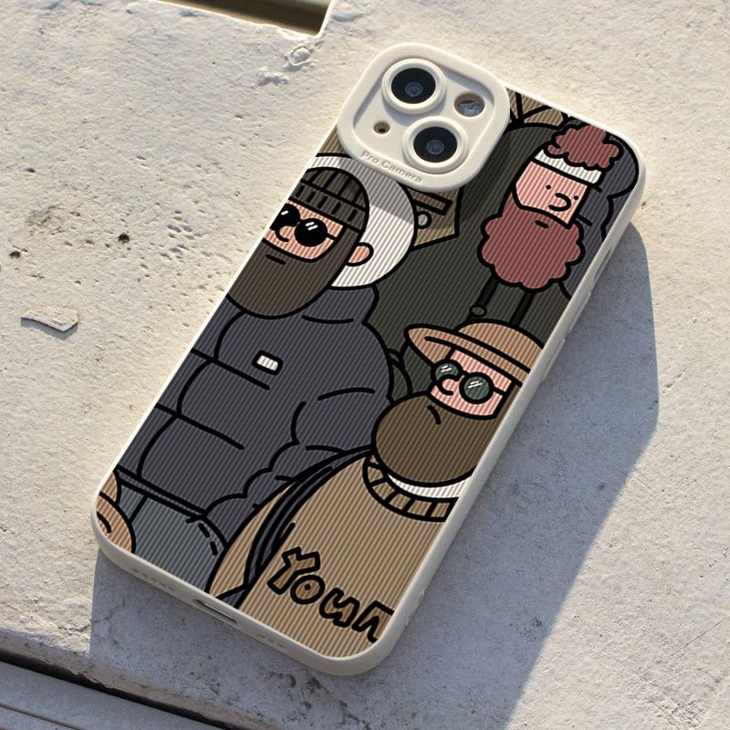 Cartoon Uncle Phone Case For iPhone 16 15 14 13 12 11 Pro Max 15 Pro XS XR X 7 8 16 PLUS SE  Shockproof Soft Silicone Cover
